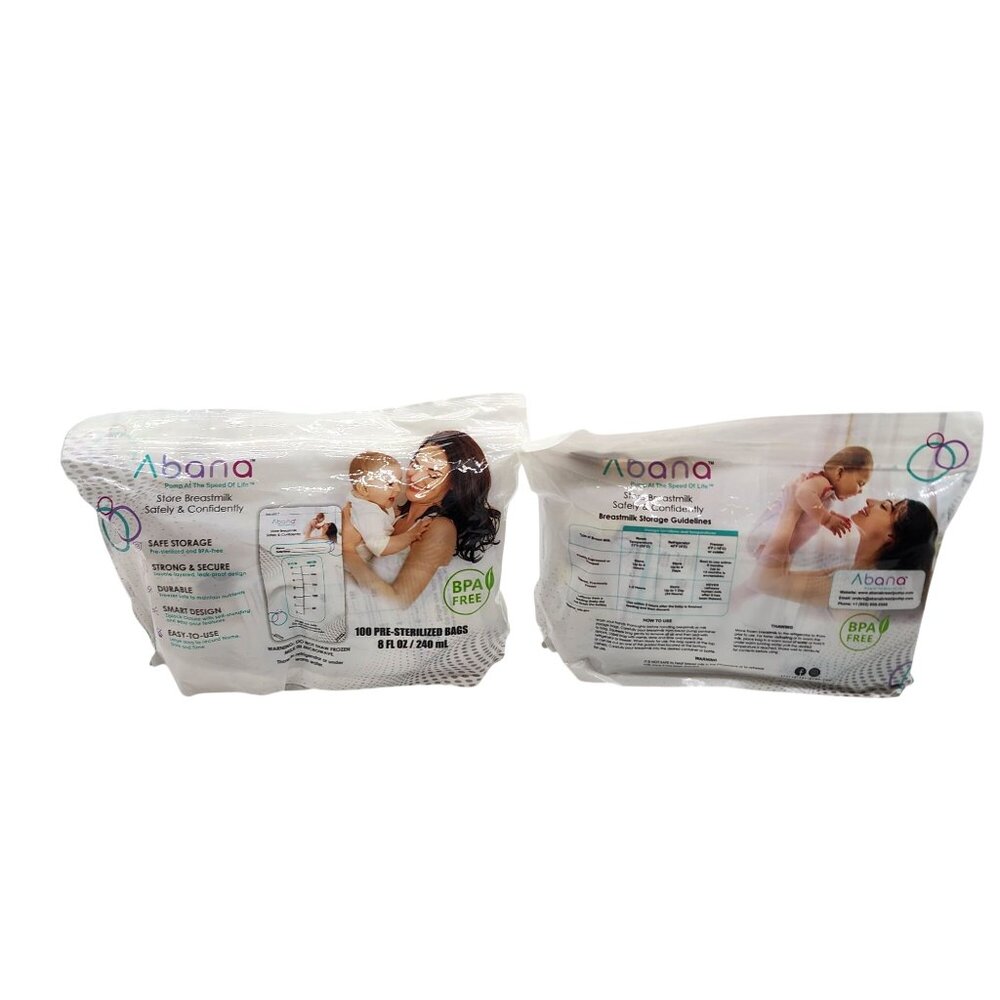 Abana breastmilk storage bags NEW Sealed 200 count